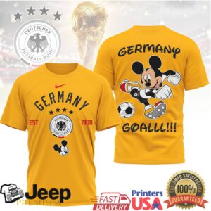 Mickey Mouse Germany National Football Team Graphic T Shirt GOALLL Edition