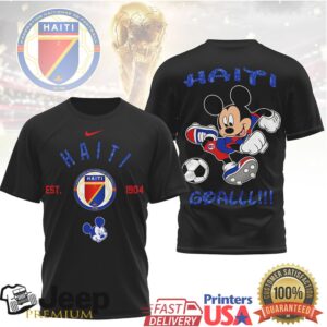 Mickey Mouse Haiti National Team Soccer Supporter T Shirt