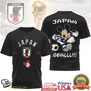 Mickey Mouse Japan JFA Samurai Blue Football T Shirt Mickey Mouse Japan JFA Samurai Blue Football T Shirt