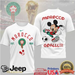 Mickey Mouse Morocco National Team Soccer Fan T Shirt Mickey Mouse Morocco National Team Soccer Fan T Shirt