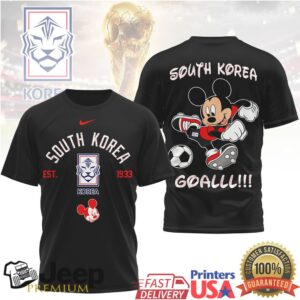 Mickey Mouse South Korea KFA Tiger Football Graphic T Shirt Mickey Mouse South Korea KFA Tiger Football Graphic T Shirt