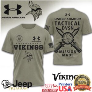 Minnesota Vikings Under Armour Tactical Military Logo T Shirt Minnesota Vikings Under Armour Tactical Military Logo T Shirt