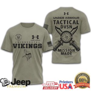 Minnesota Vikings Under Armour Tactical Military Logo T Shirt