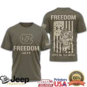 North Carolina Tar Heels Freedom Military Appreciation T Shirt North Carolina Tar Heels Freedom Military Appreciation T Shirt