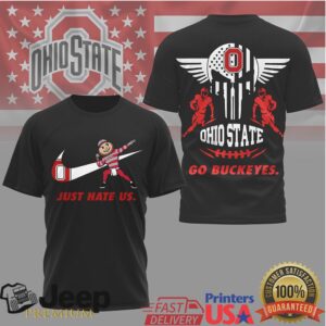 Ohio State Buckeyes Just Hate Us Dabbing Brutus Mascot T Shirt Ohio State Buckeyes Just Hate Us Dabbing Brutus Mascot T Shirt