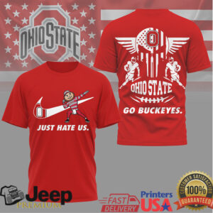 Ohio State Buckeyes Just Hate Us Dabbing Brutus Mascot T Shirt