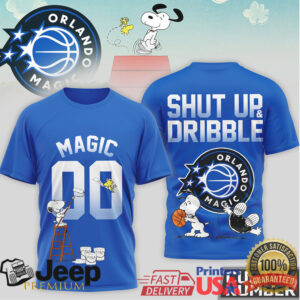 Orlando Magic Snoopy Shut Up and Dribble Custom Number T Shirt Orlando Magic Snoopy Shut Up and Dribble Custom Number T Shirt