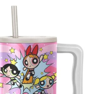Powerpuff Girls Super Heroes Mighty Girls Pink Pattern 40oz Tumbler Powerpuff Girls Super Heroes Mighty Girls Pink Pattern 40oz Tumbler