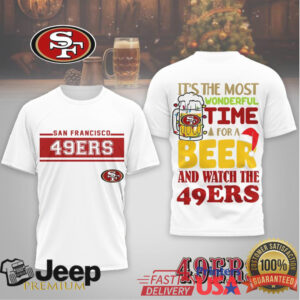 San Francisco 49ers Wonderful Time For A Beer Holiday T Shirt San Francisco 49ers Wonderful Time For A Beer Holiday T Shirt