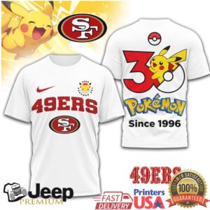 San Francisco 49ers x Pokémon 30th Anniversary Pikachu Fan Concept T Shirt San Francisco 49ers x Pokémon 30th Anniversary Pikachu Fan Concept T Shirt