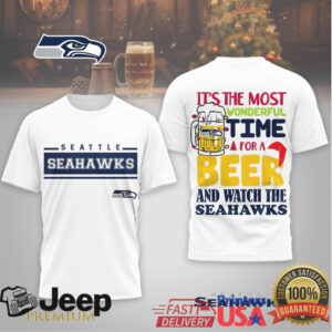 Seattle Seahawks MosWonderful Time For A Beer T Shirt Seattle Seahawks MosWonderful Time For A Beer T Shirt