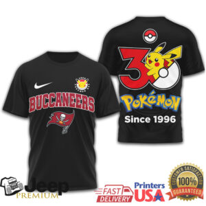 Tampa Bay Buccaneers x Pokémon 30th Anniversary Pikachu Fan Concept T Shirt