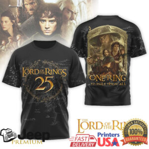 The Lord of the Rings 25th Anniversary One Ring To Rule Them All T Shirt The Lord of the Rings 25th Anniversary One Ring To Rule Them All T Shirt