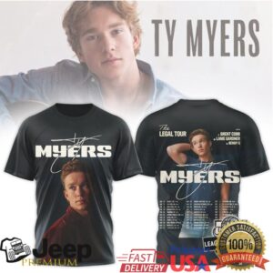 Ty Myers The Legal Tour 2026 Official Merchandise T Shirt Ty Myers The Legal Tour 2026 Official Merchandise T Shirt