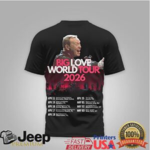 UB40 Featuring Ali Campbell Big Love World Tour 2026 Concert T Shirt UB40 Featuring Ali Campbell Big Love World Tour 2026 Concert T Shirt