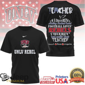 UNLV Rebels Football Teacher Teach Love Inspire Graphic T Shirt UNLV Rebels Football Teacher Teach Love Inspire Graphic T Shirt