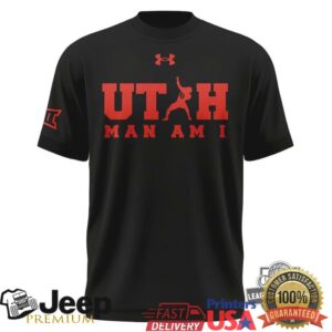 Utah Utes “Utah Man Am I” NCAA Logo Black T Shirt Utah Utes “Utah Man Am I” NCAA Logo Black T Shirt