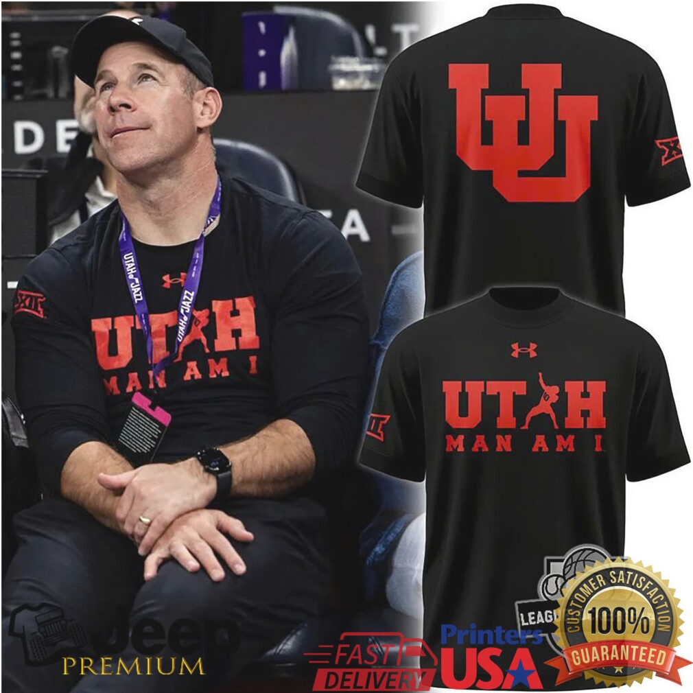 Utah Utes “Utah Man Am I” NCAA Logo Black T Shirt Utah Utes “Utah Man Am I” NCAA Logo Black T Shirt