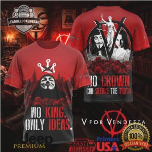 V for Vendetta No King Only Ideas Rebellion Graphic T Shirt