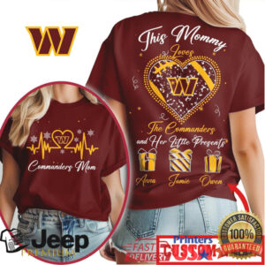 Washington Commanders Custom Mommy T Shirt Personalized Football Mom Gift with Children’s Names Washington Commanders Custom Mommy T Shirt Personalized Football Mom Gift with Children’s Names