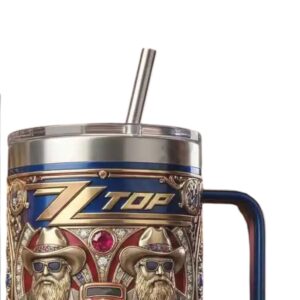 ZZ Top La Grange Sharp Dressed Man 3D Hot Rod & Beard Tribute Tumbler ZZ Top La Grange Sharp Dressed Man 3D Hot Rod & Beard Tribute Tumbler