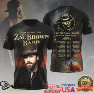 Zac Brown Band Love & Fear Tour T Shirt – 2026 World Tour Dates Zac Brown Band Love & Fear Tour T Shirt – 2026 World Tour Dates