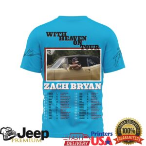 Zach Bryan With Heaven On Tour 2026 Concert T Shirt Double Sided Zach Bryan With Heaven On Tour 2026 Concert T Shirt Double Sided