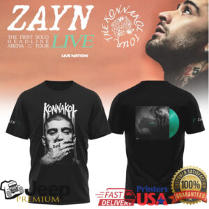 Zayn Malik Konnakol Live Tour 2026 Black Graphic T Shirt Zayn Malik Konnakol Live Tour 2026 Black Graphic T Shirt
