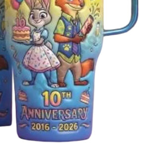 Zootopia 10th Anniversary 2016 2026 Judy & Nick Celebration 3D Tumbler