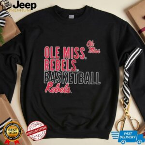 Ole Miss basketball text logo overlay shirt