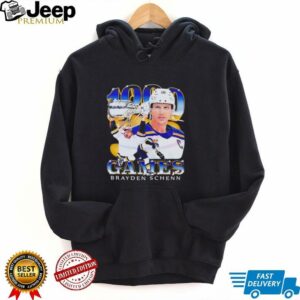 1000th Game Brayden Schenn St Louis Blues shirt