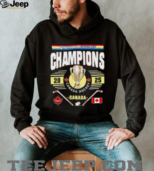 2025 4 Nations Face Off Champions Canada Nhl Trophy Shirt