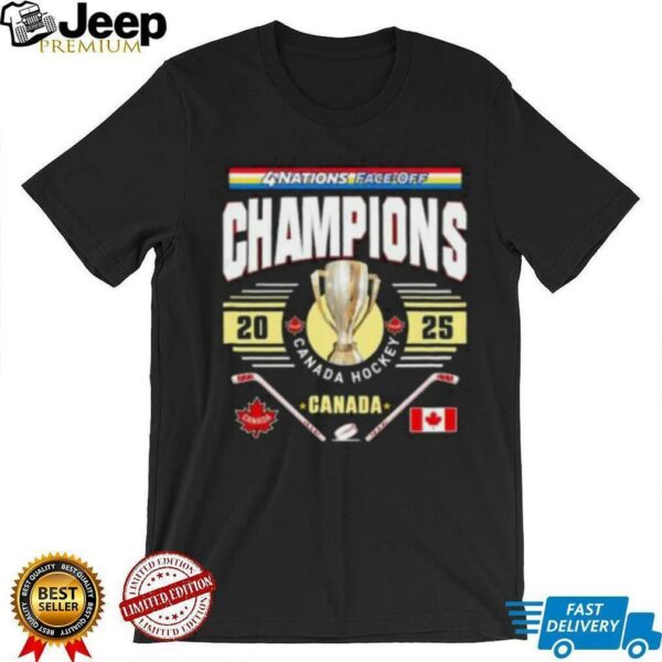 2025 4 Nations Face Off Champions Canada Nhl Trophy Shirt