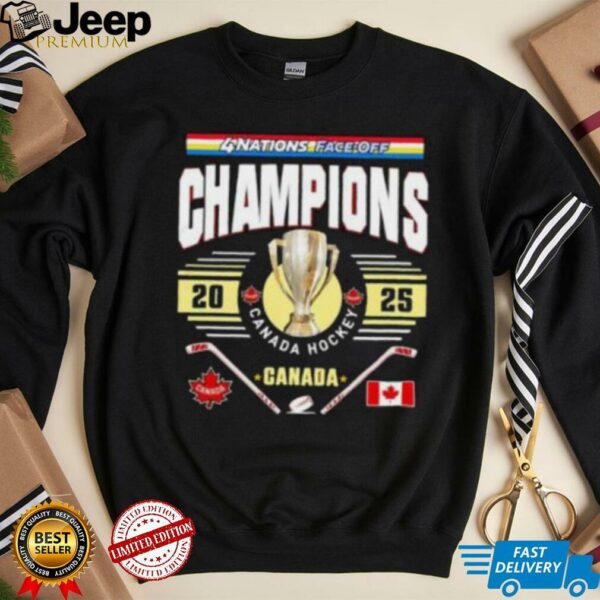2025 4 Nations Face Off Champions Canada Nhl Trophy Shirt