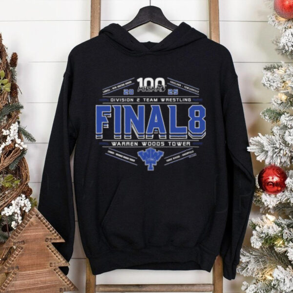 2025 MHSAA Team Wrestling Final 8 D2 Warren Woods Tower T Shirt