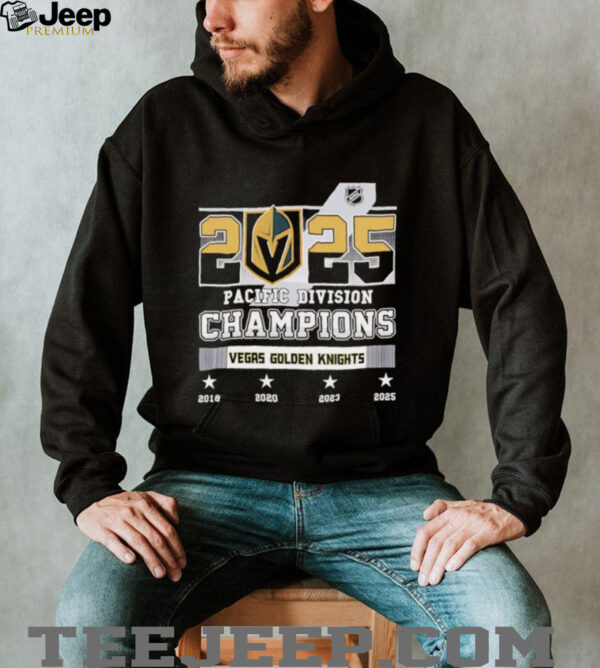 2025 Pacific Division Champions Vegas Golden Knights shirt