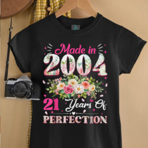21 Year Old Made In 2004 Floral 21st Birthday Women...