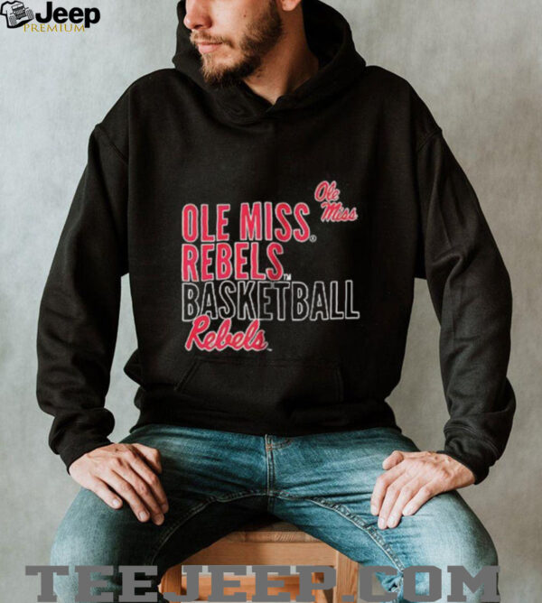 Ole Miss basketball text logo overlay shirt