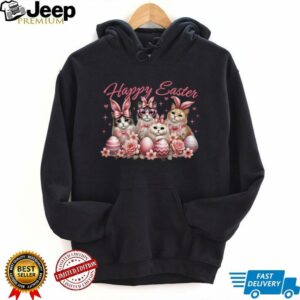 6ynY8Dsg Cat Bunny Kids Women Happy Easter Kitty Rabbit Long Sleeve T Shirt2