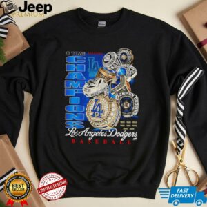 8 time Champions Los Angeles Dodgers baseball rings shirt