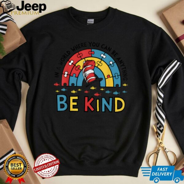 Autism Awareness Why Fit In Doctor Teacher Cat In Hat Cool T Shirt