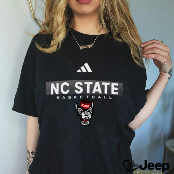 Adidas Red NC State Wolfpack Locker On Court In The Fade Pregame AEROREADY T Shirt