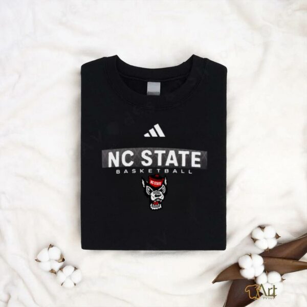 Adidas Red NC State Wolfpack Locker On Court In The Fade Pregame AEROREADY T Shirt
