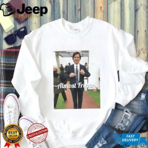Almost Friday Severance Flip Off shirt1