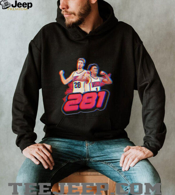 Alperen Sengun and Amen Thompson 281 Houston Rockets shirt