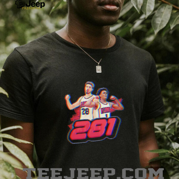 Alperen Sengun and Amen Thompson 281 Houston Rockets shirt