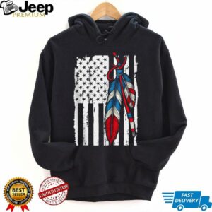 American Flag   Native Feather Pride Month Indigenous SHirt