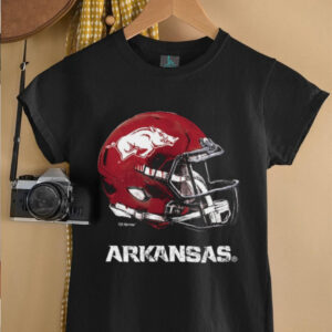 Arkansas Razorbacks Toddler Dripping Football Helmet T Shirt