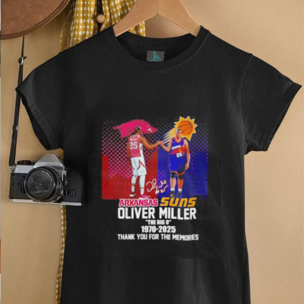 Arkansas and Suns Oliver Miller The Big O 1970 2025 thank you for the memories shirt