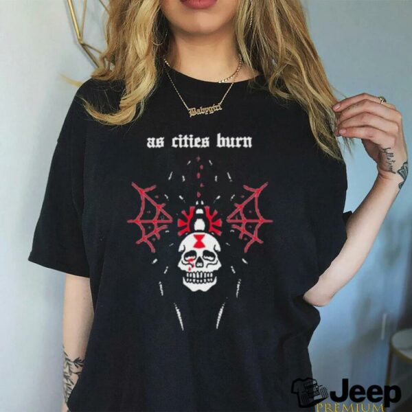 As Cities Copy Spider Skull T shirts